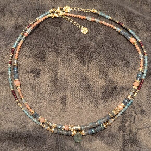 Labradorite, Garnet, and Sunstone Choker Necklaces - Picture 5 of 6